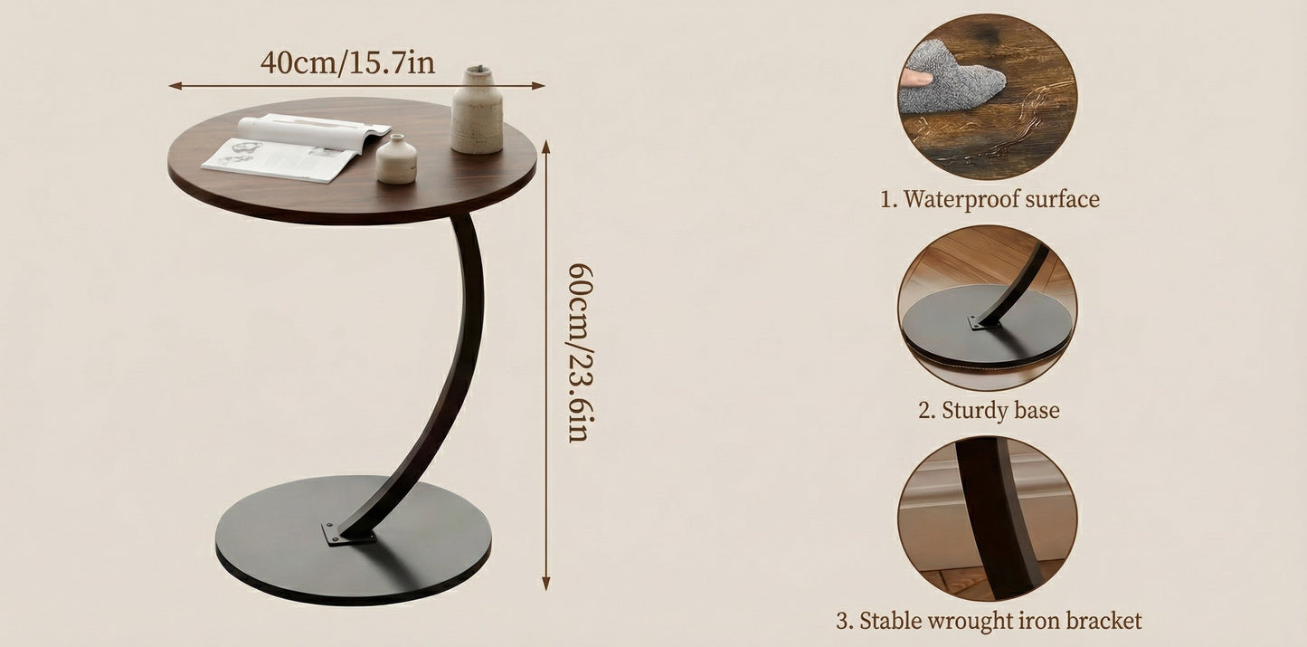 Modern Side Table โ Round, C-Shape & Petal Designs | Sofa End Table with Metal